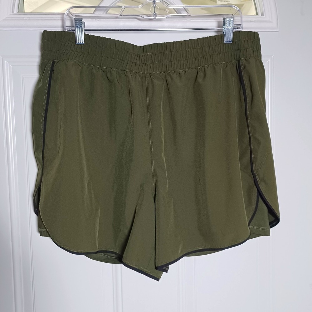 Avia Womens Olive Green Running Shorts XXL 20 Activewear Inner Liner Pocket